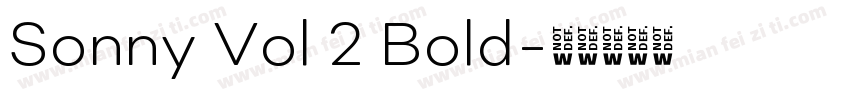 Sonny Vol 2 Bold字体转换